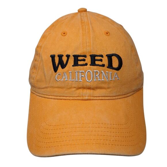 Weed California Slideback Baseball Cap Orange OS Adjustable Embroidered Otto Cap - Picture 1 of 10